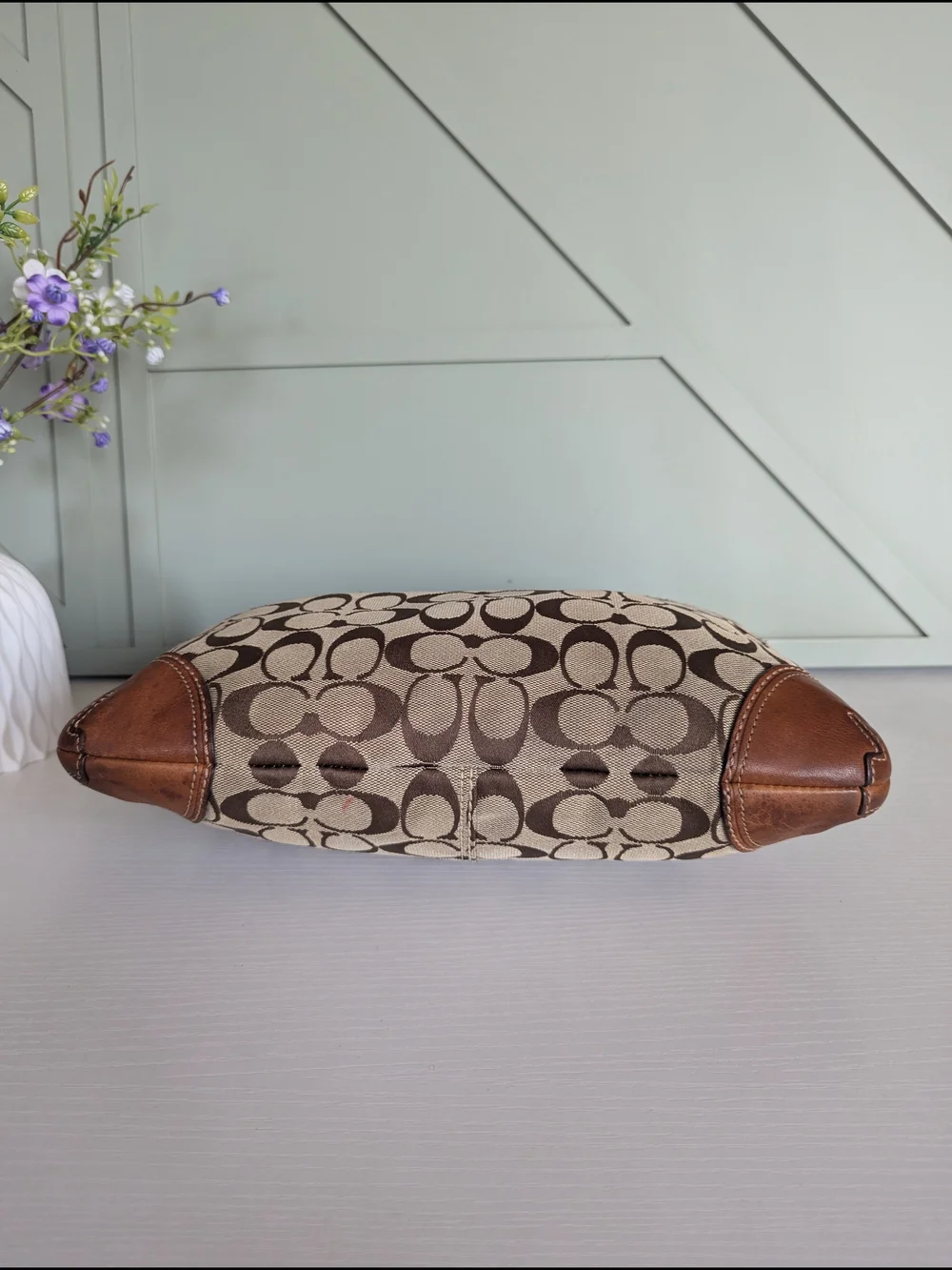 VINTAGE Coach BleeckerSignature Signature Canvas Hobo Handbag